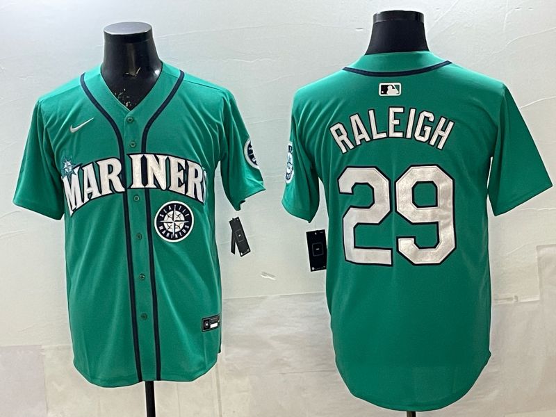 Men Seattle Mariners #29 Raleigh Green Game Nike MLB 2025 Jersey 009->seattle mariners->MLB Jersey